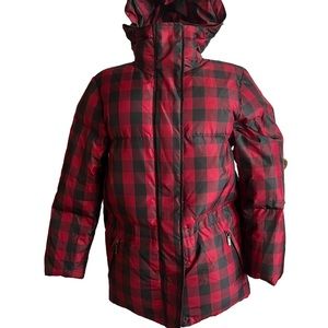 Lauren Ralph Lauren Puffer Coat Buffalo Plaid Down Coat